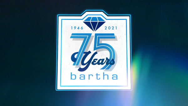 Bartha 75 Years logo